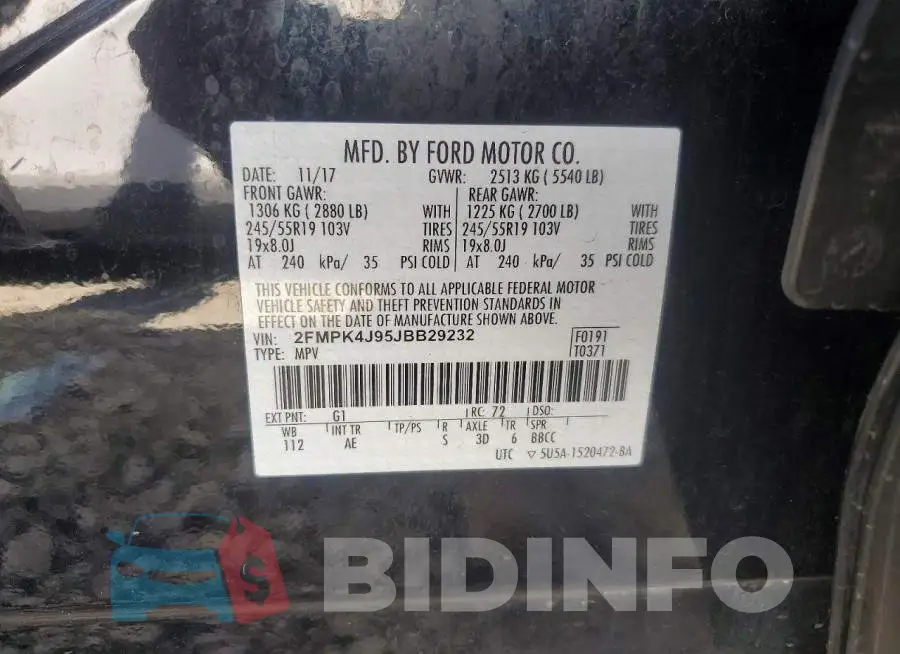 2FMPK4J95JBB29232 Photo# 14