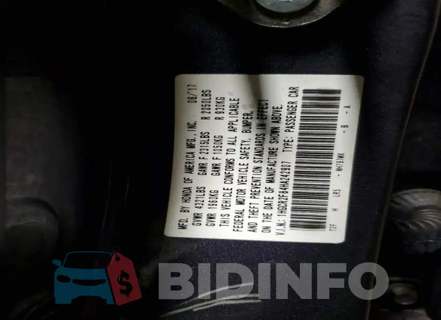 1HGCR2F84HA242907 Photo# 12