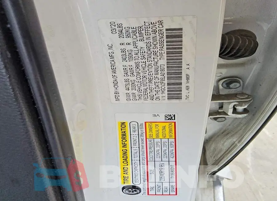1HGCV2F95LA018073 Photo# 12