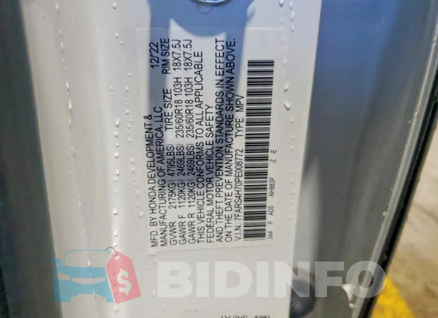 7FARS4H70PE008772 Photo# 13