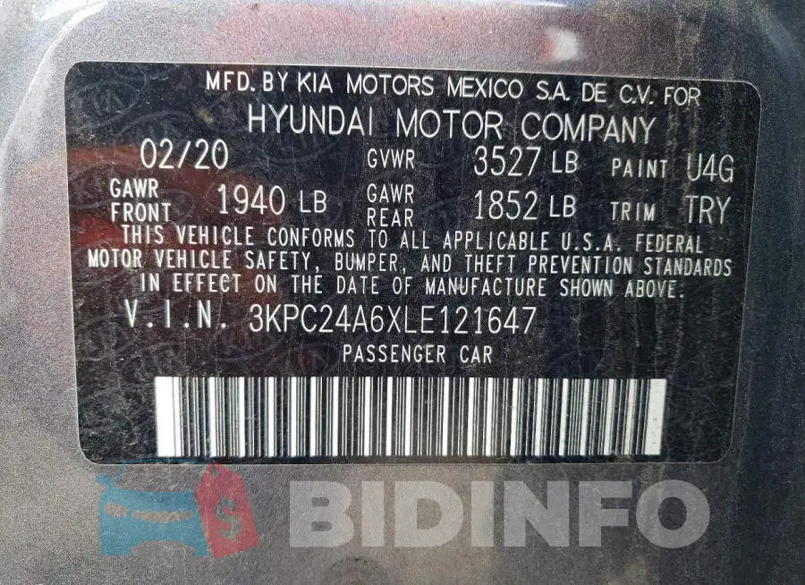 3KPC24A6XLE121647 Photo# 12