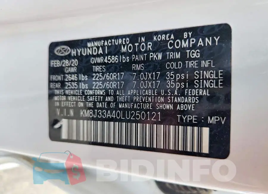 KM8J33A40LU250121 Photo# 13