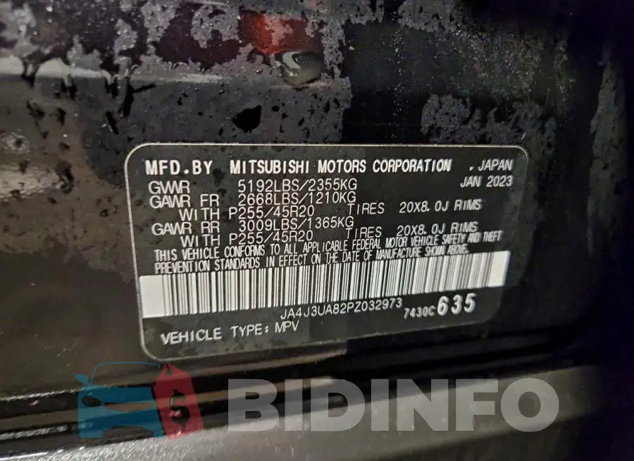 JA4J3UA82PZ032973 Photo# 13