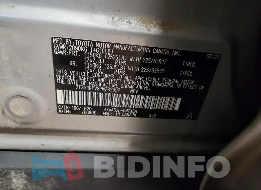 2T3H1RFV8PW282997 Photo# 14