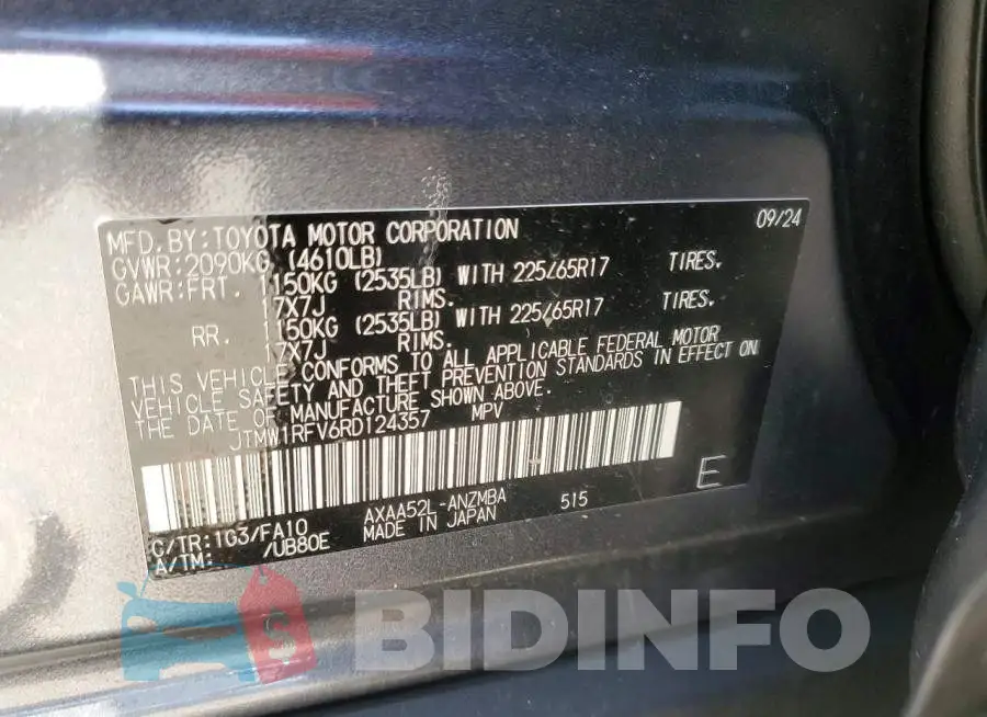 JTMW1RFV6RD124357 Photo# 13