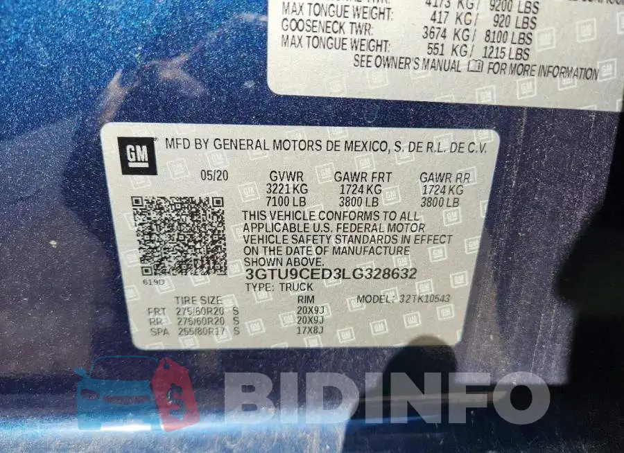 3GTU9CED3LG328632 Photo# 12