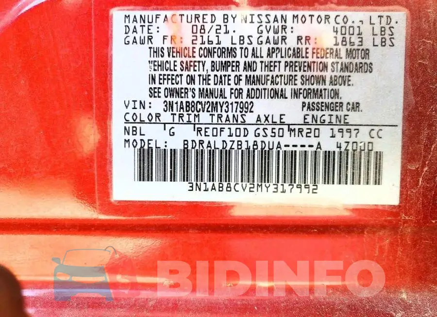3N1AB8CV2MY317992 Photo# 12