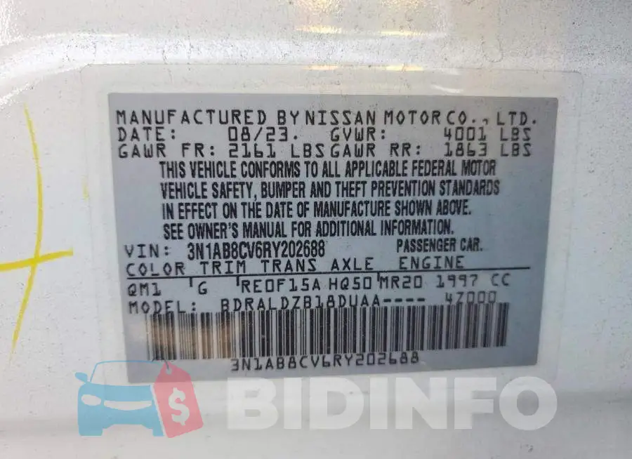 3N1AB8CV6RY202688 Photo# 12