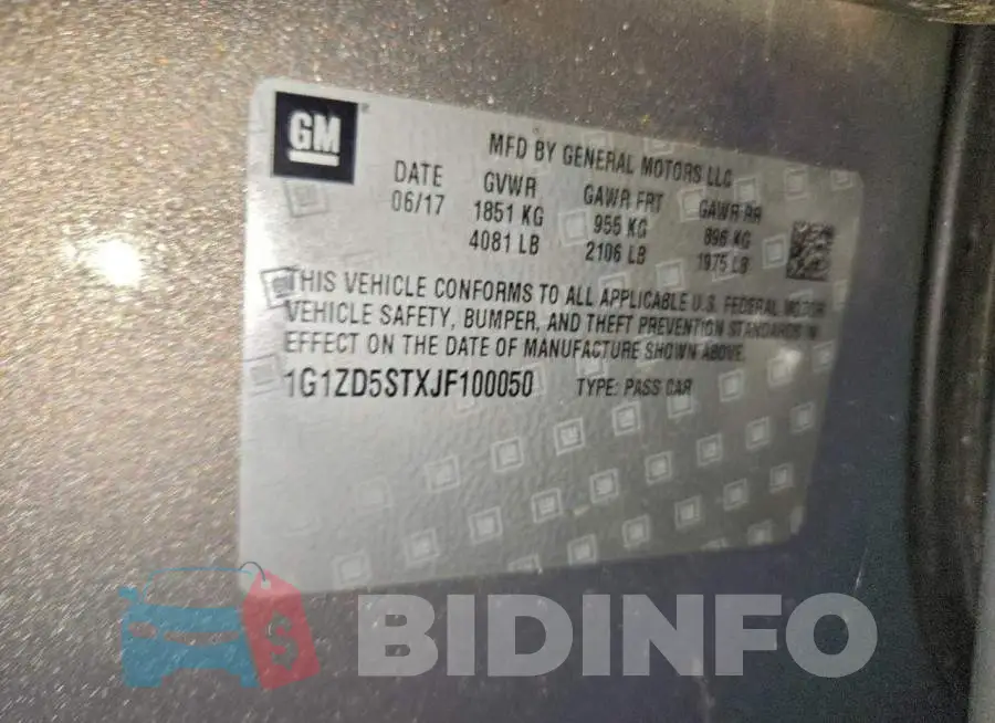 1G1ZD5STXJF100050 Photo# 12