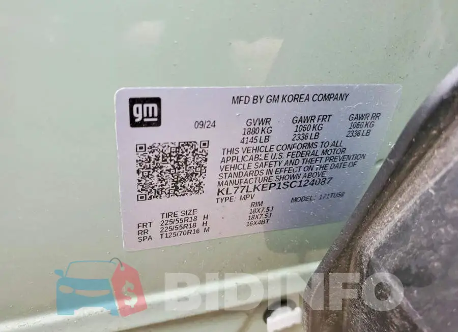 KL77LKEP1SC124087 Photo# 13
