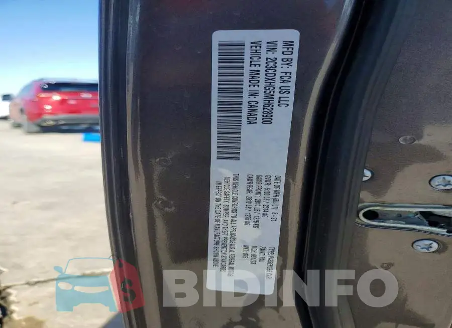 2C3CDXHG5MH628900 Photo# 12