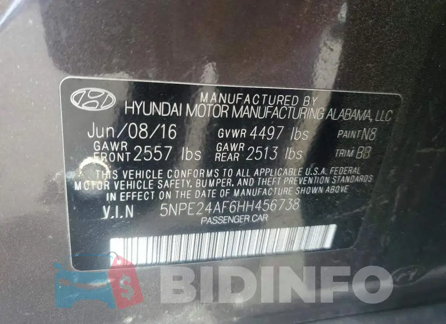 5NPE24AF6HH456738 Photo# 12