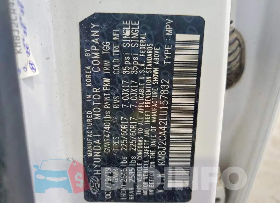 KM8J2CA42LU157832 Photo# 13