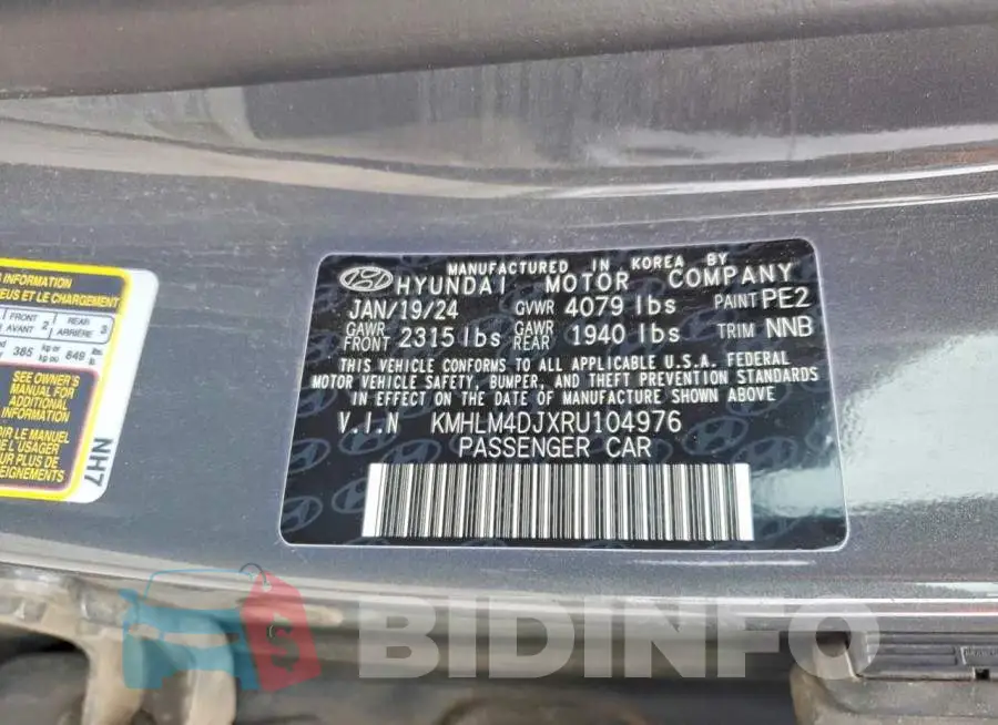 KMHLM4DJXRU104976 Photo# 12