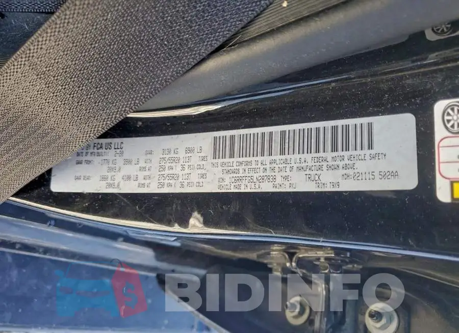 1C6RRFFG5LN287838 Photo# 12