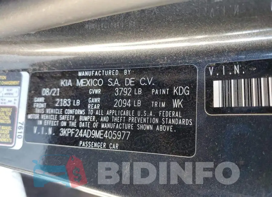 3KPF24AD9ME405977 Photo# 12