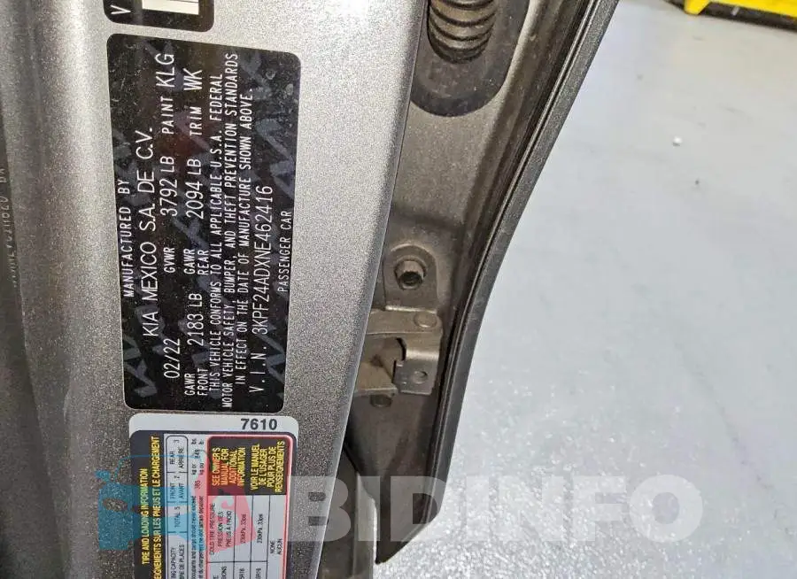 3KPF24ADXNE462416 Photo# 12