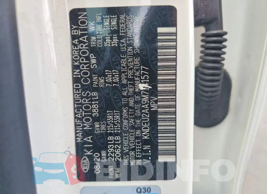 KNDEU2AA9M7141577 Photo# 13