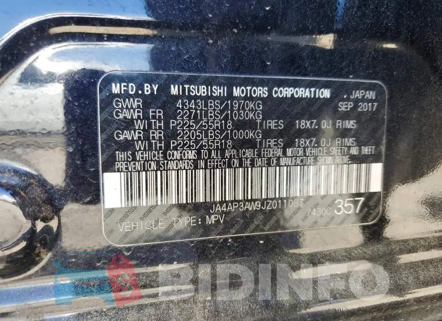 JA4AP3AW9JZ011087 Photo# 12
