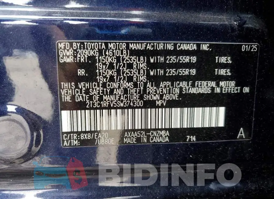 2T3C1RFV5SW374300 Photo# 13