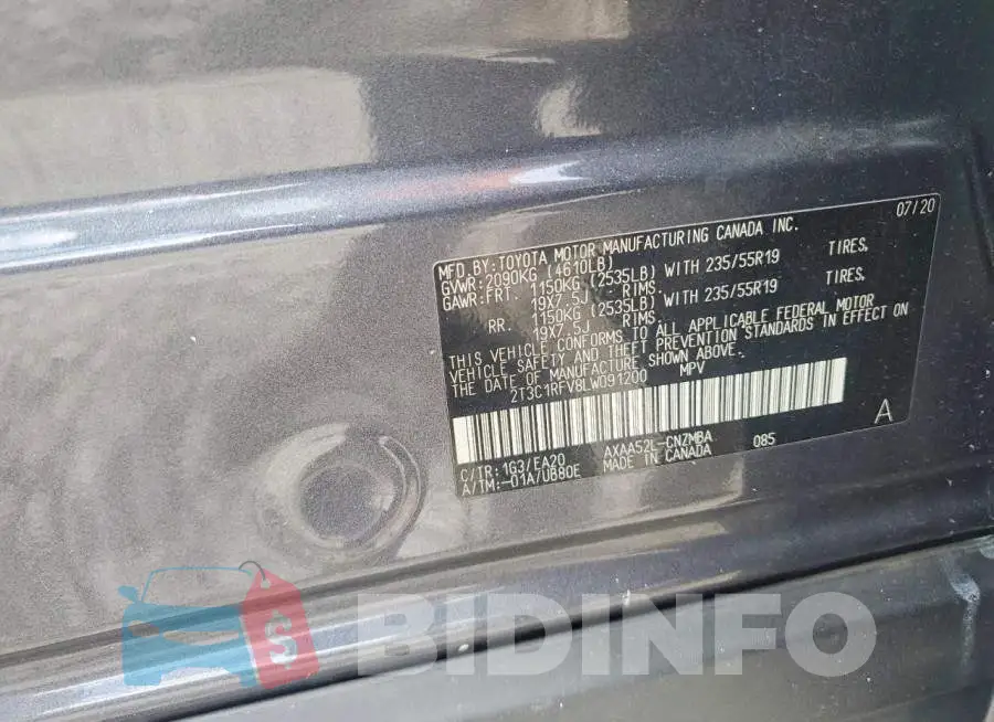 2T3C1RFV8LW091200 Photo# 13