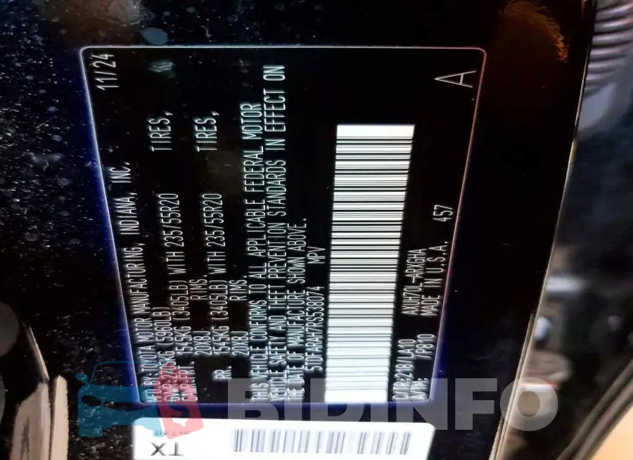 5TDFARAH7RS538074 Photo# 13