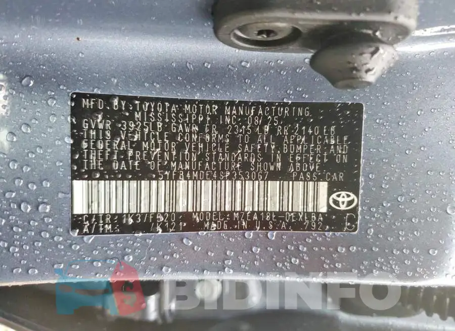 5YFB4MDE4SP353067 Photo# 13