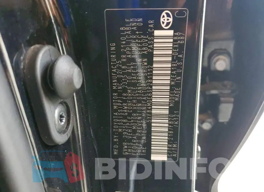 5YFB4MDE6SP281112 Photo# 12
