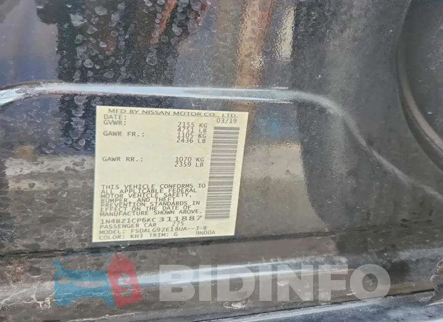 1N4BZ1CP6KC311887 Photo# 12