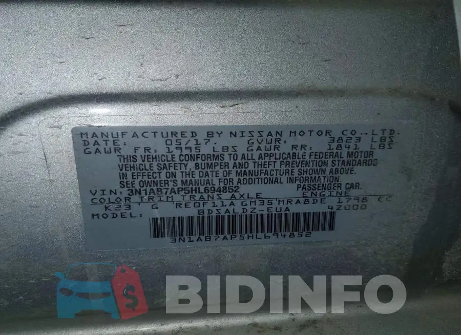 3N1AB7AP5HL694852 Photo# 12