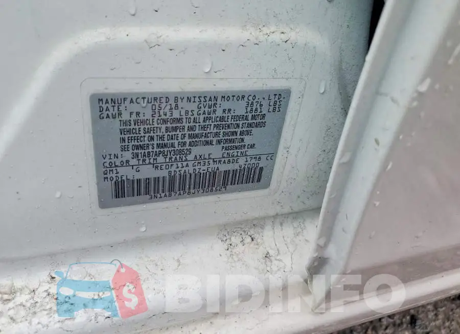3N1AB7AP8JY308529 Photo# 12