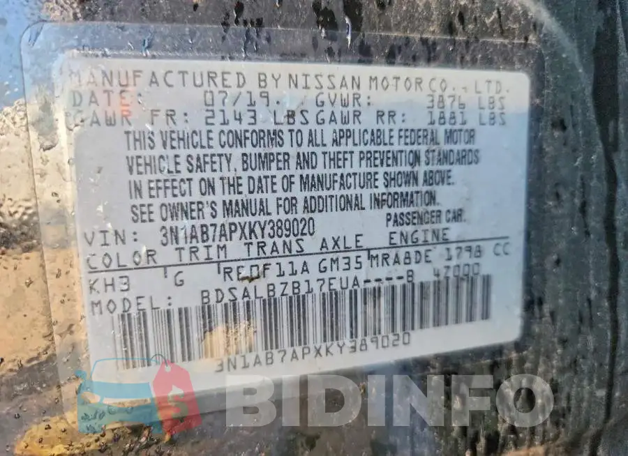 3N1AB7APXKY389020 Photo# 12