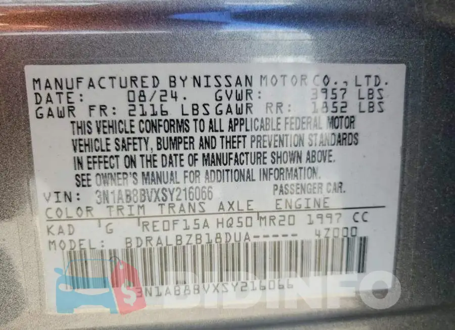 3N1AB8BVXSY216066 Photo# 13
