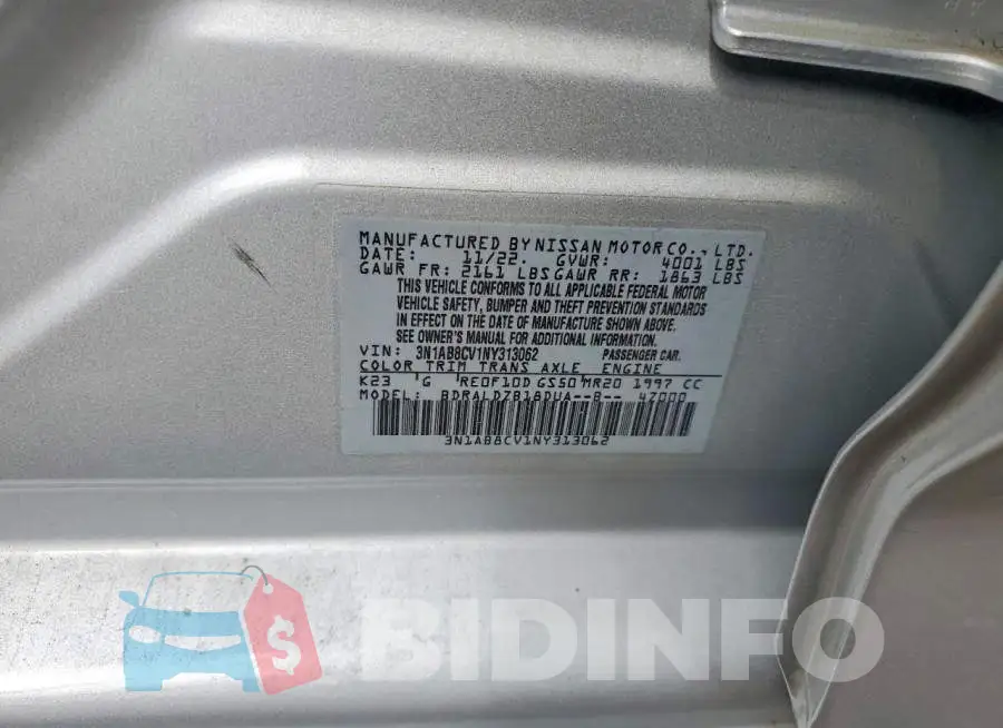 3N1AB8CV1NY313062 Photo# 12