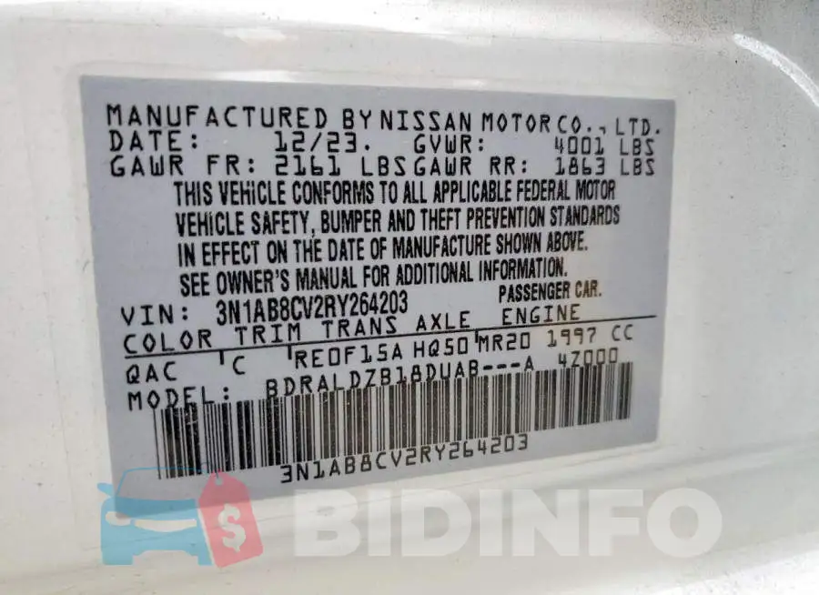 3N1AB8CV2RY264203 Photo# 13
