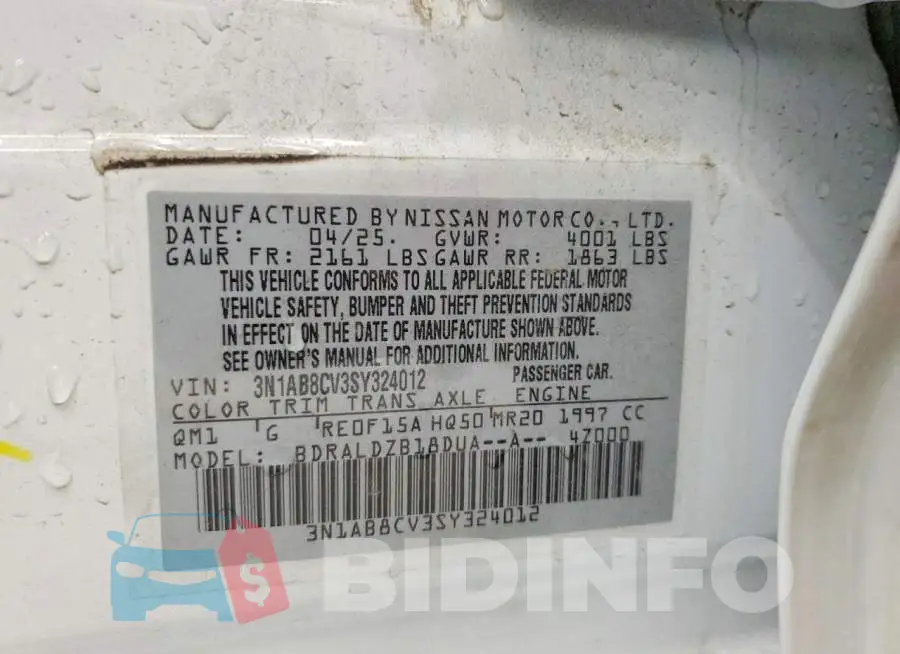 3N1AB8CV3SY324012 Photo# 13