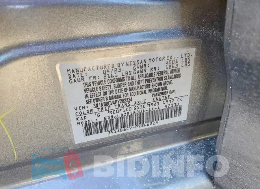3N1AB8CV4PY262224 Photo# 12