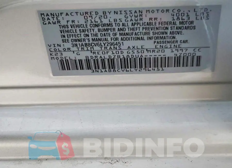 3N1AB8CV6LY296451 Photo# 12