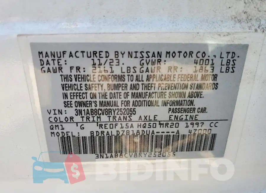 3N1AB8CV8RY252055 Photo# 12