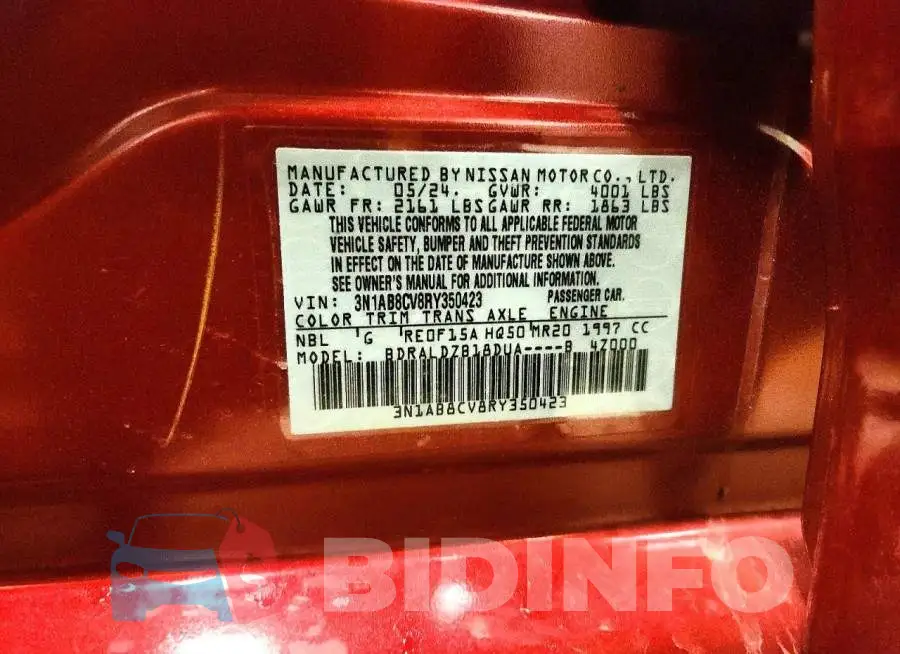 3N1AB8CV8RY350423 Photo# 12