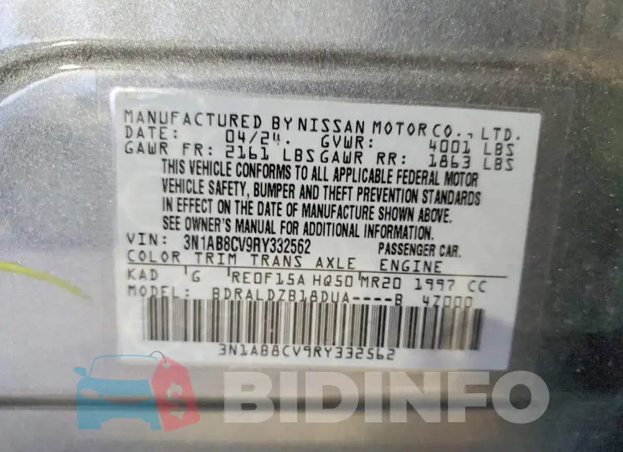 3N1AB8CV9RY332562 Photo# 12