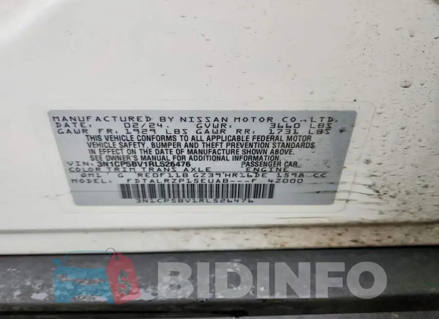 3N1CP5BV1RL526476 Photo# 12