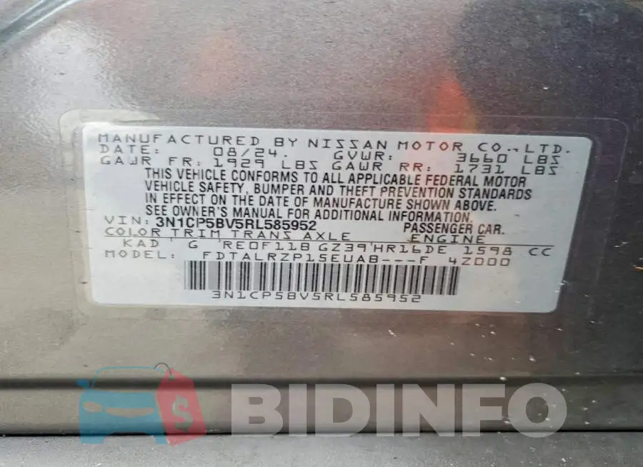 3N1CP5BV5RL585952 Photo# 12