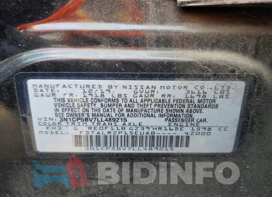 3N1CP5BV7LL489215 Photo# 13