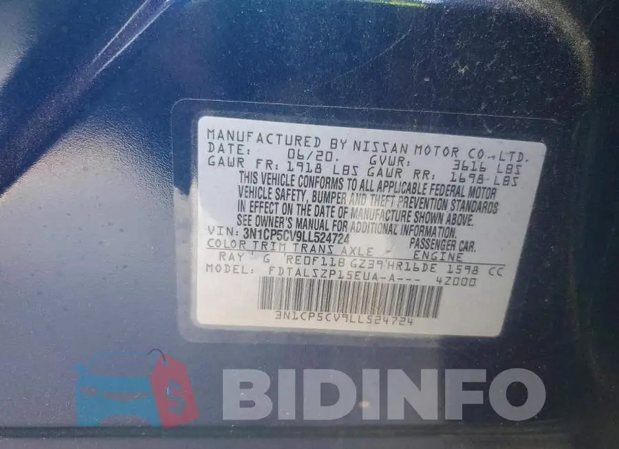 3N1CP5CV9LL524724 Photo# 12