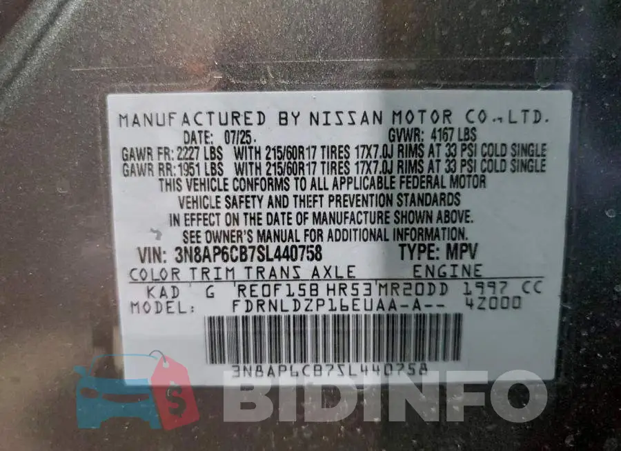 3N8AP6CB7SL440758 Photo# 14
