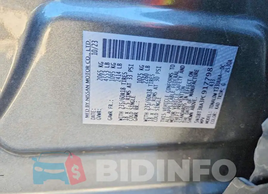 5N1BT3BA3PC917798 Photo# 12