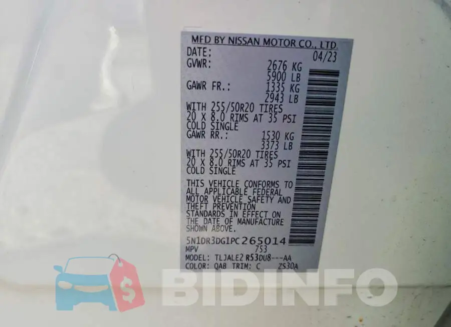 5N1DR3DG1PC265014 Photo# 13