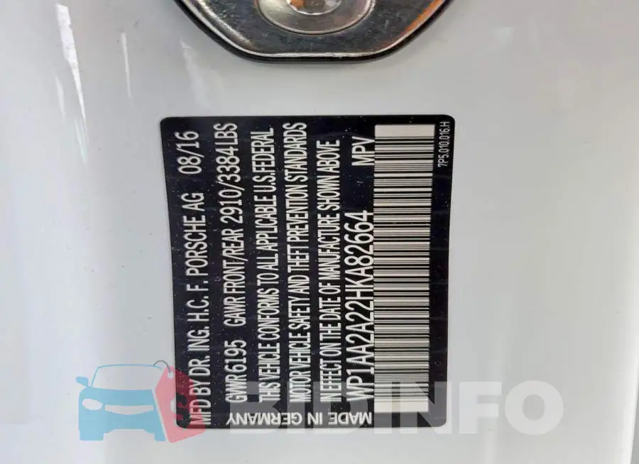 WP1AA2A22HKA82664 Photo# 14