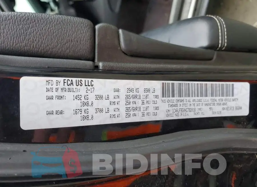 1C4RJFBG0HC792016 Photo# 13
